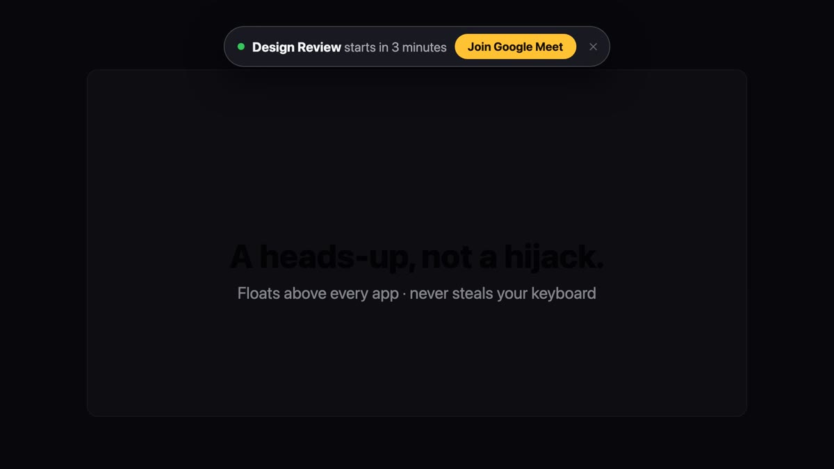 Cue heads-up notification